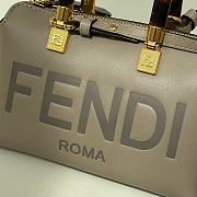 Fendi By The Way Mini Boston Bag Grey 17x18x8cm - 4