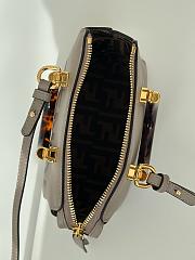 Fendi By The Way Mini Boston Bag Grey 17x18x8cm - 2