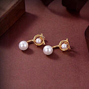 Ferragamo Pearl Earrings Gold - 4