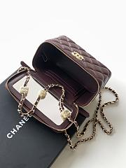 Chanel 24k Vanity Red Wine Lambskin 17cm - 3