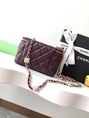 Chanel 24k Vanity Red Wine Lambskin 17cm - 2