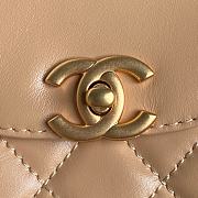 Chanel Kelly Beige Top Handle Bag 13x19x7cm - 4
