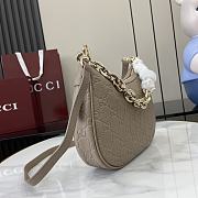 Gucci GG Emblem Small Shoulder Bag Taupe 25.5x20x5cm - 6