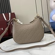 Gucci GG Emblem Small Shoulder Bag Taupe 25.5x20x5cm - 5