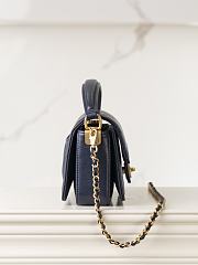 Chanel 24k Flap Bag Top Navy Blue Caviar Gold 16x11x4cm - 5