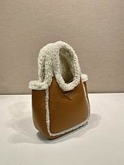 Prada Brown Small Shearling 18x15.5x10cm - 4