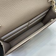 Gucci GG Emblem Super Mini Shoulder Bag Taupe 20x12.5x4.5cm - 3