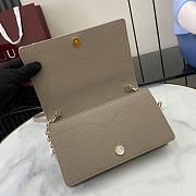 Gucci GG Emblem Super Mini Shoulder Bag Taupe 20x12.5x4.5cm - 2