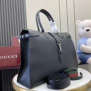 Gucci Large Tote Bag With Hook Closure Black 50x35x16cm - 3