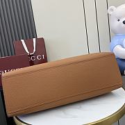Gucci Large Tote Bag With Web Brown 50x28x17cm - 5