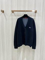 Gucci Double Wool Black Cardigan  - 1
