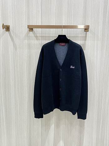 Gucci Double Wool Black Cardigan 