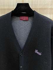 Gucci Double Wool Black Cardigan  - 3