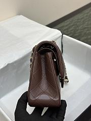 Chanel Flap Bag Dark Brown Lambskin Gold 23cm - 6