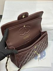 Chanel Flap Bag Dark Brown Lambskin Gold 23cm - 2