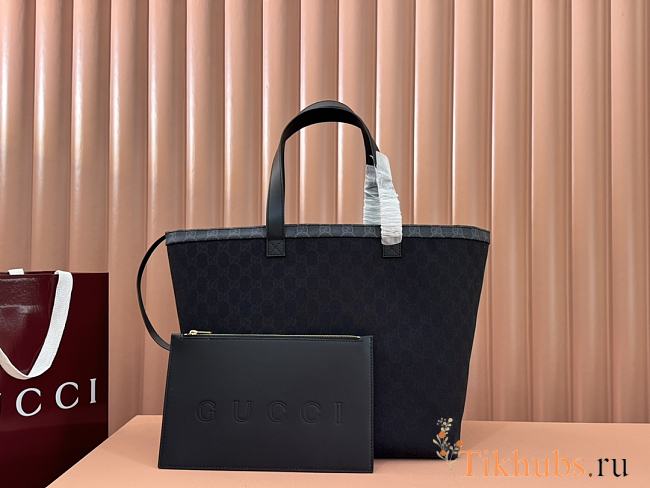 Gucci Totissima Medium Black Tote Bag 30x28x26cm - 1