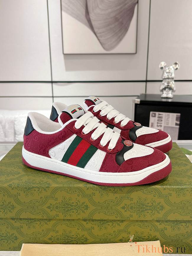 Gucci Women's Screener Sneaker Rosso Ancora  - 1