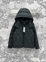 Moncler Averole Hooded Black Short Down Jacket - 1
