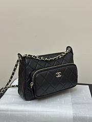 Chanel Clutch With Chain Black Bag Lambskin 21x15x7.5cm - 2