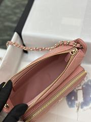 Chanel Clutch With Chain Pink Bag Lambskin 21x15x7.5cm - 6