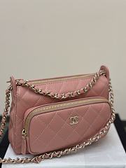 Chanel Clutch With Chain Pink Bag Lambskin 21x15x7.5cm - 5