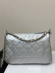 Chanel Clutch With Chain Silver Bag Lambskin 21x15x7.5cm - 3