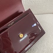 YSL Sunset Bag Patent Red Wine Gold 22x8x16cm - 5