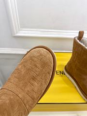 Fendi Apres Chic Brown FF Chamois Low Boots - 2