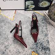 YSL Red Wine Heel 10cm - 4