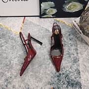 YSL Red Wine Heel 10cm - 3