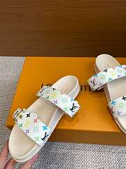 Louis Vuitton LV Bom Dia Flat Comfort Mule Takashi Murakami White - 3
