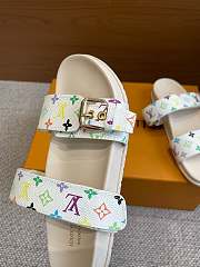 Louis Vuitton LV Bom Dia Flat Comfort Mule Takashi Murakami White - 4