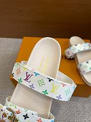 Louis Vuitton LV Bom Dia Flat Comfort Mule Takashi Murakami White - 2