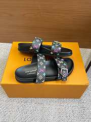Louis Vuitton LV Bom Dia Flat Comfort Mule Takashi Murakami Black - 3