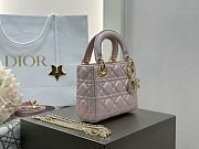 Dior Mini Lady Bag Light Pink 17cm - 6
