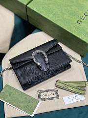 Gucci Super Mini Dionysus Bag Black 16.5x10x4.5cm - 5