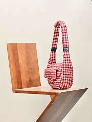 Chanel Large Hobo Bag Tweed Red White 18x30x8cm - 2