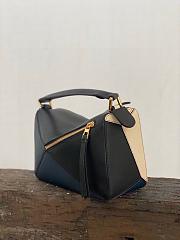 Loewe Puzzle Small Shoulder Bag Black White Navy 24x10x14cm - 3
