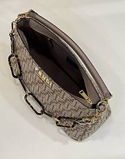 Fendi O’Lock Zip Dark Grey Tapestry Fabric Bag 35x14x23cm - 3