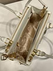 Prada Small Galleria Saffiano White Leather Bag 24.5x16.5x11cm - 5