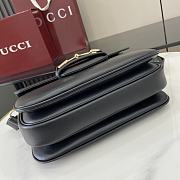 Gucci Horsebit 1955 Soft Small Shoulder Bag Black 26x17.5x10cm - 4