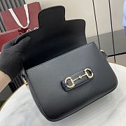 Gucci Horsebit 1955 Soft Small Shoulder Bag Black 26x17.5x10cm - 3