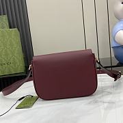 Gucci Horsebit 1955 Soft Mini Shoulder Red Bag 20x14.5x5cm - 2