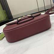 Gucci Horsebit 1955 Soft Small Shoulder Bag Red 26x17.5x10cm - 6