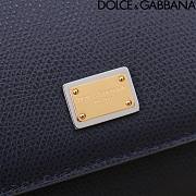 Dolce & Gabbana Small Sicily Navy Blue Handbag 18x11x6cm - 3