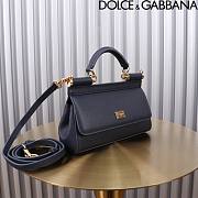 Dolce & Gabbana Small Sicily Navy Blue Handbag 18x11x6cm - 4