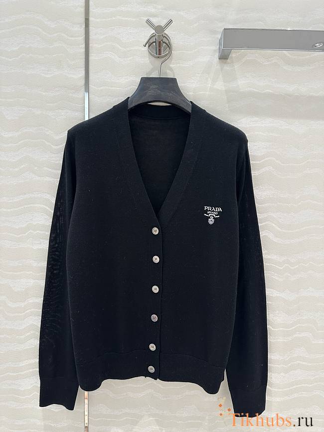 Prada Black Cashmere Cardigan - 1