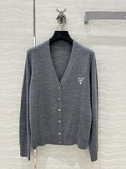 Prada Grey Cashmere Cardigan - 1