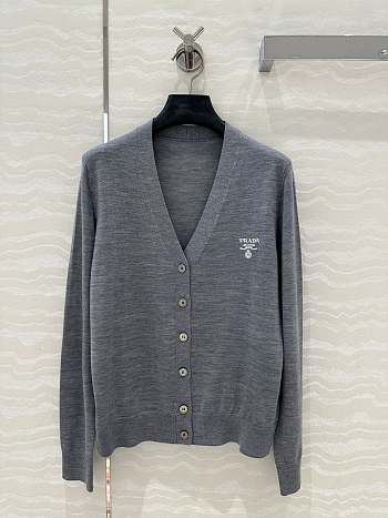 Prada Grey Cashmere Cardigan
