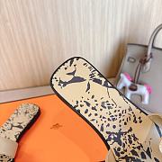 Hermes Oran Beige Slides - 5